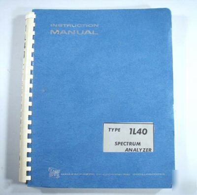 Tektronix 1L40 spectrum analyzer manual