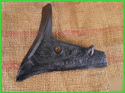 Vintage marked plow point - farm tool country plough
