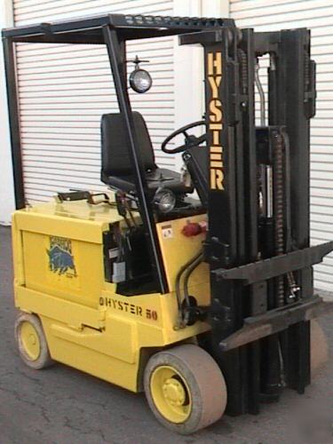  nice hyster 5000 lb electric forklift rebuilt battery