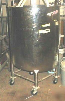 110 gallon stainless sanitary polished vertical tank