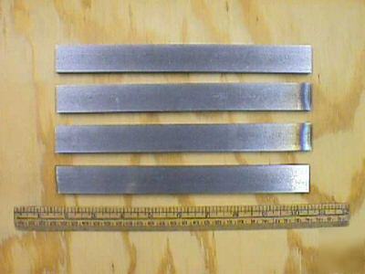4 pcs. of 1018 cold finished steel 3/8 x 1 x 8 3/4+