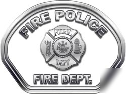 Fire helmet face decal 49 reflective fire police white