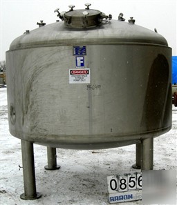 Used: feldmeier pressure tank, 1500 gallon, 316L stainl