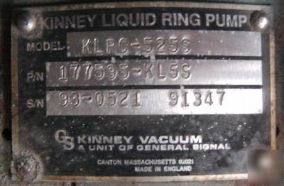 Kinney klrc-525/s vacuum pump (710-04)