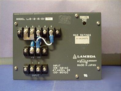 Lambda ljs-12-15-ov-7611 12VDC switching power supply