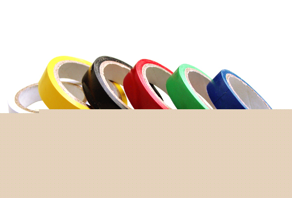 6 pc colored electrical tape - assortment pack