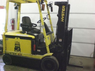 Hyster electric forklift 6500 lb capacity high lift, 