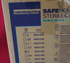 Kc HC61170 kimtech pure* G3 8 sterile nitrile gloves ca
