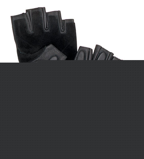 Tactical fingerless black rappelling gloves size large