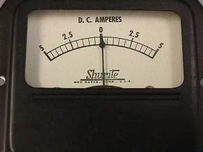 1 vintage shurite meter 0-50H dc volts