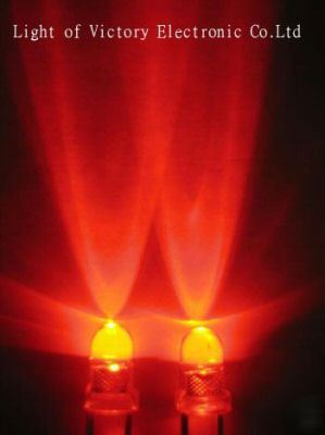 1000X 3MM brightest red led lamp 15,000MCD freeresistor