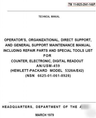 Agilent hp 5328A 5328A/E42 operation & service manual