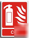 CO2 fire sign - s. rigid-200X250MM(fi-043-re)