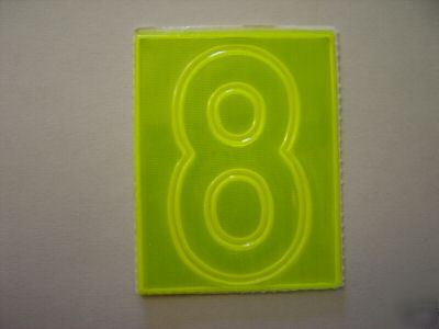 Fire helmet reflective stickers/decals -numbers--