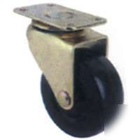 Mintcraft jc-D05 brass finish plate caster 2 - rubber 