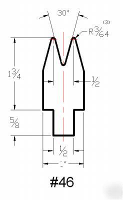 Press brake die tooling die #46 x 15