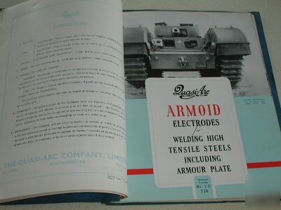 Quasi-arc folio for electrodes and equipment 1949