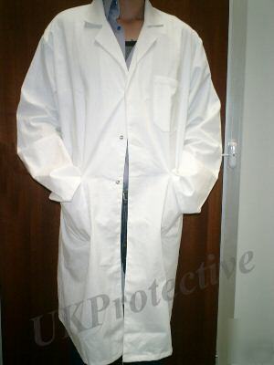 White lab work medical doctor coat - size extra large