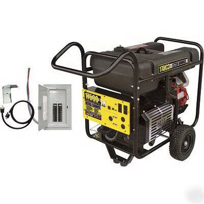 Generator portable 26,250 watt 30 hp - transfer switch