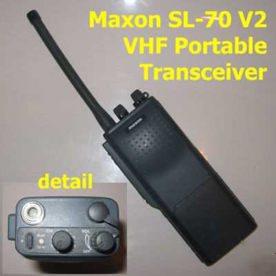 Maxon~ 5W SL70-V2 vhf fm handheld radio transceiver vgc