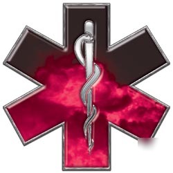 Emt ems mfr medic decal reflective 6