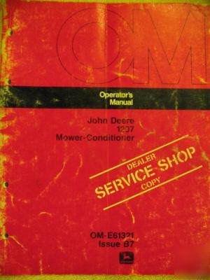 John deere 1207 mower conditioner operator manual