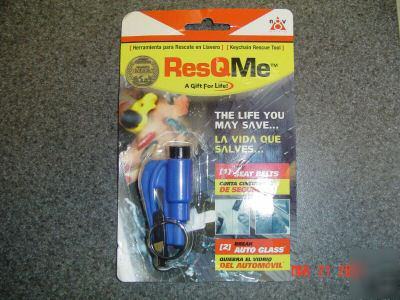 Resqme window punch/seat belt cutter blue