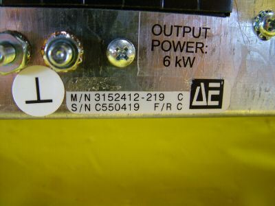 Ae advanced energy pinnacle 6KW power 3152412-219C