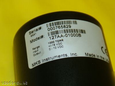 Mks baratron 127AA-01000B 1000 torr pressure transducer