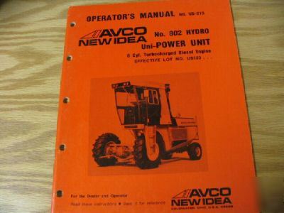 New idea 802 hydro uni power unit operators manual