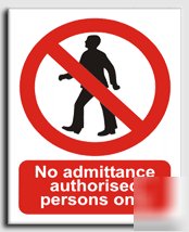 No admit.author.only sign-s. rigid-300X400MM(pr-002-rm)