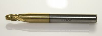 Carbide end mill ball tin-hss 4 flutes Ã¸-6MMCNC-milling
