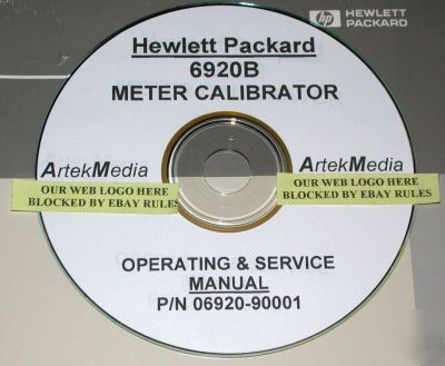 Hp 6920B meter calibrator operating & service manual