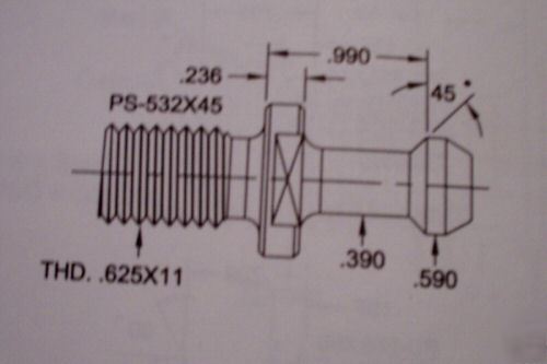 New CAT40 haas pull studs cat 40 retention knob $7.50