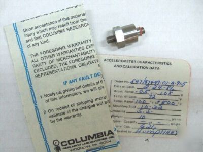 Columbia piezoelectric accelerometer type 5007-ht