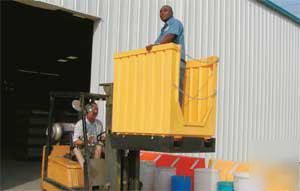 Forklift work platform, lift able, non-conductive