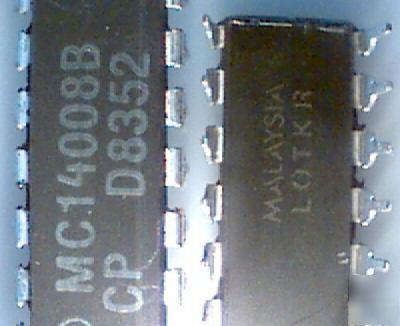 (50) MC14008B 4-bit full adder,par. carry out, 4008 dip