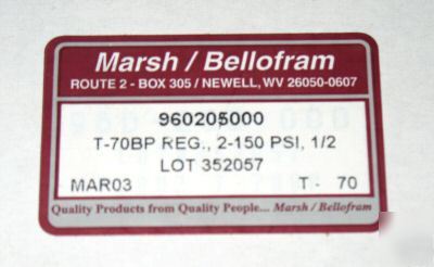 Marsh bellofram t-70 bp regulator 2-150PSIG 1/2