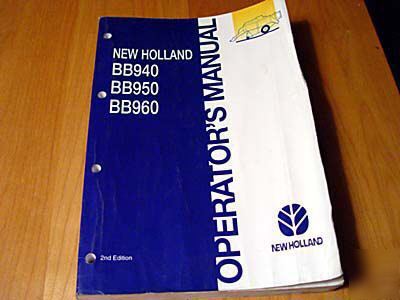 New holland BB940 BB950 BB960 baler operator's manual