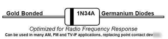 1N34A germanium detector diode lot - crystal radio