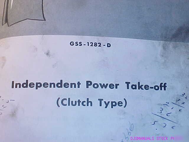 Ih independent power take off clutch type shop manual