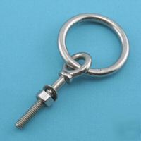 Ring bolt shoulder 316 stainless steel 3/8