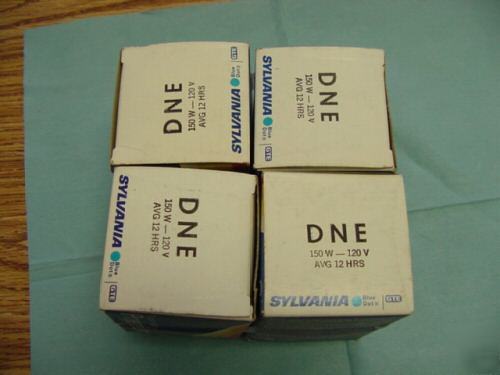 New lot of sylvania dne tungsten halogen lamps . qty.4 <