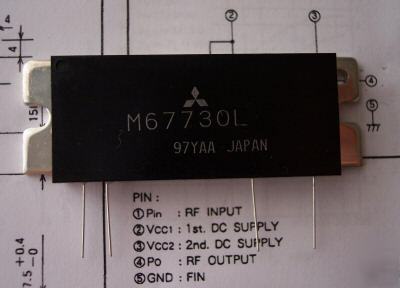 Rf power amp M67730L 175-200MHZ mitsubishi ham radio