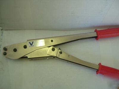 Tubing crimper tool for a/c hoses lokring