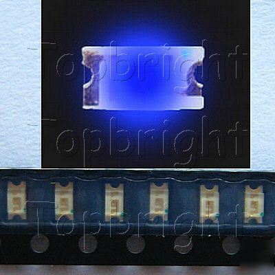 500 pcs 1206 smt smd 250 mcd blue led free ship