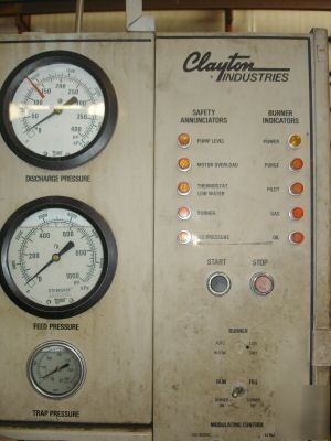 Clayton boilers, 500 hp, 2 systems 1988 edg-500M-2.5/se