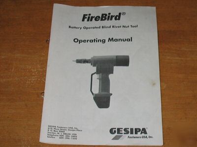 Gesipa firebird cordless blind rivet nut tool -- 