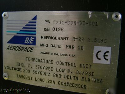 B/e aerospace temperature control sys. 1231-ccn-di-001