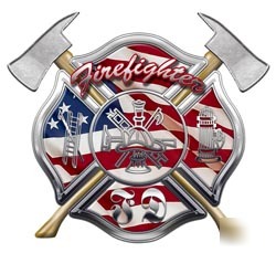 Firefighter decal reflective 12